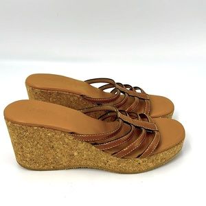 J. Crew Brown Leather Wedge